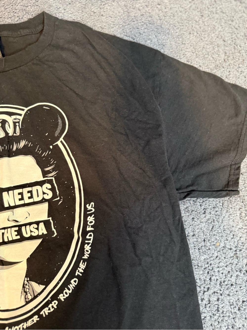 Pet Needs In The USA Tour Band Tee Black Graphic T-Shirt XL Punk Rock Gildan - Picture 3 of 9